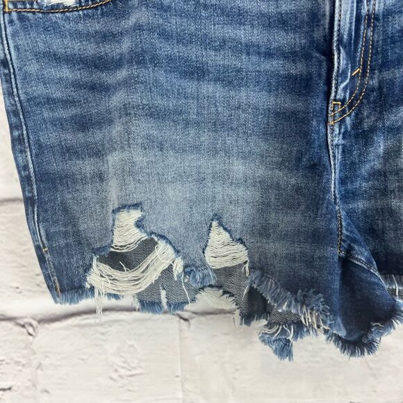 Aerie Women's XL Blue Distressed Denim Cut-Off Shorts Casual NWT - Picture 3 of 8